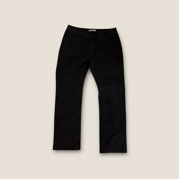 Lee Perfect Fit Just Below The Waist Straight Leg Jeans Charcoal Black 14 M - Picture 1 of 5